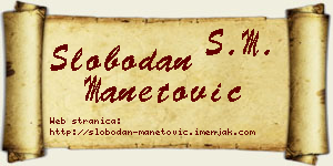 Slobodan Manetović vizit kartica
